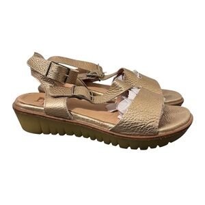 Wonders Womens Sandals C3002 Oro Gold Size 36 Us‎ 5.5 Comfort Travel Modern